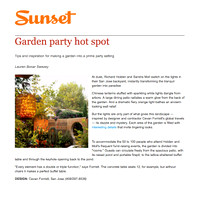 Sunset Magazine | Garden Party Hot Spot